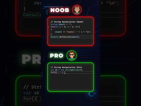 C# String Concatenation vs. StringBuilder 🔥