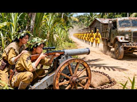 日軍精銳掃蕩，怎料美女特工一發迫擊砲狂殲日軍1000人！#中國功夫 #kungfu #動作 #抗日