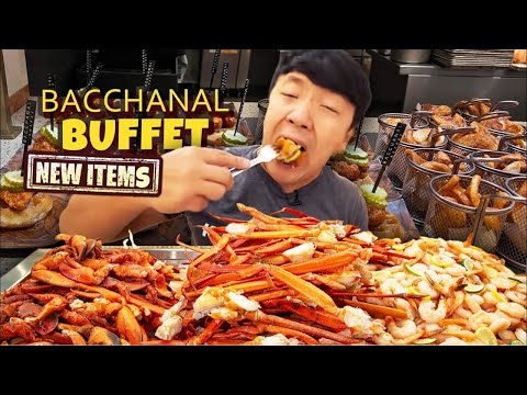 BIGGEST BUFFET in Las Vegas! Epic UNLIMITED Crab & Steak at Bacchanal Buffet in Caesars Palace