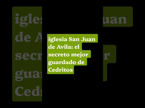 Iglesia San Juan de Avila: el. secreto mejor guardado de Cedritos. @AlcaldiaBogota