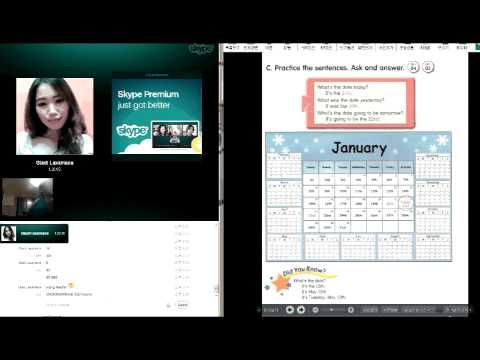 화상영어, Skype online english lesson with a good teacher