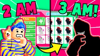 I Played ADOPT ME Until It Was *3 AM*...DO NOT TRY THIS!! SCARY Roblox Halloween Trading Challenge