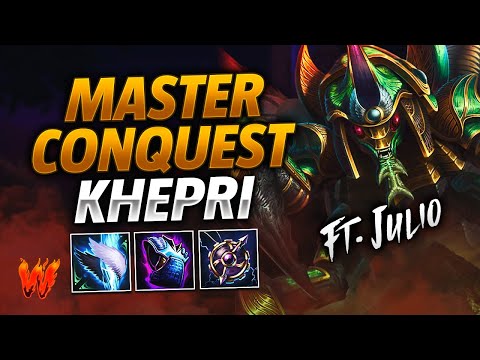 KHEPRI, SALVANDO A LA GENTE (A VECES) ft. Julio - Warchi - Smite Master Conquest