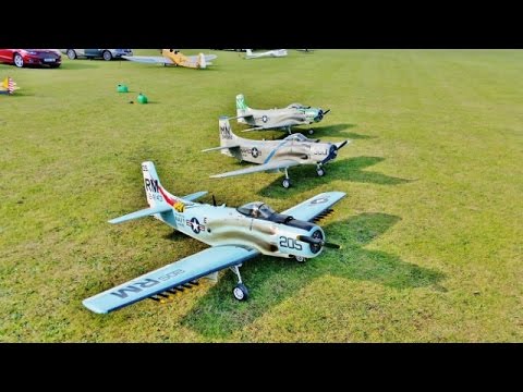 MULTIPLE LARGE SCALE RC A-1 SYRAIDERS - TJD MODELS DISPLAY TEAM - 2016