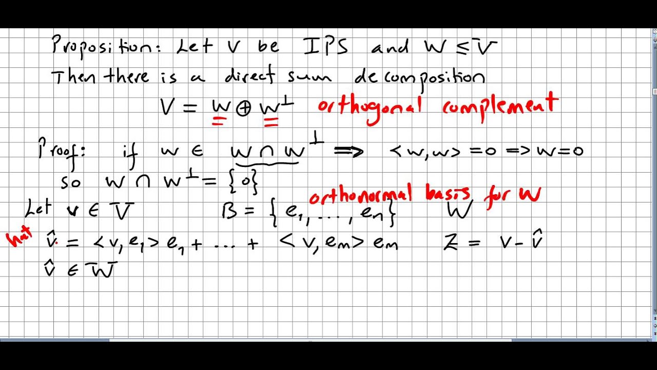 Representation Theory 9 , Direct Sum Decomposition  Proof