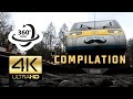 360 Camera Under Train COMPILATION 4K