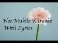 Nee Mukilo | Karaoke with lyrics | Uyare | HD Quality
