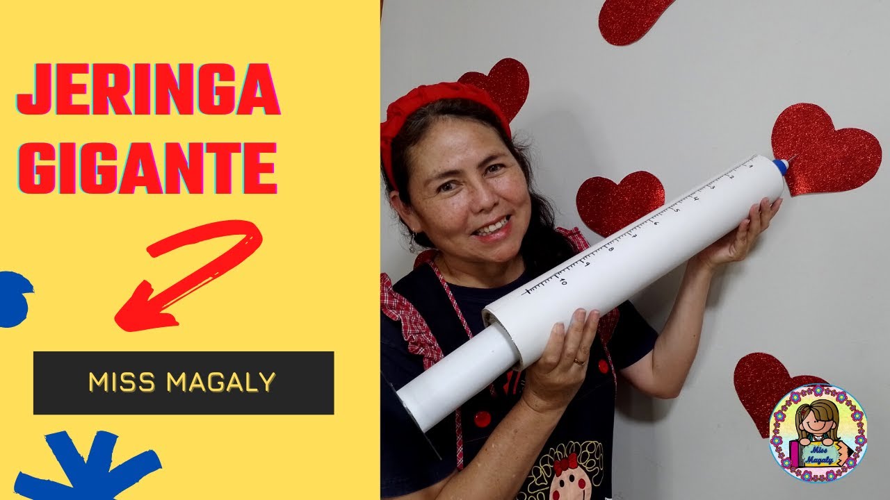 JERINGA GIGANTE DE MATERIAL RECICLADO