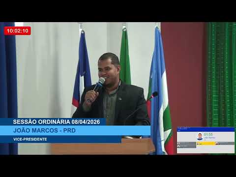  SESSÃO DIA 08/04/2026 – PRONUNCIAMENTO DO VEREADOR JOÃO MARCOS