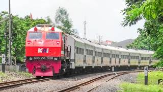 Download lagu RAMAINYA KERETA API SIANG HARI DI STASIUN SURABAYA GUBENG‼️LOKO MERAH LANGKA MENARIK KERETA LOKAL mp3