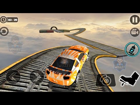 Impossible Car Tracks 3D: New Update Challenge Mode - Yellow AUDI Sport Car Driving Stunts