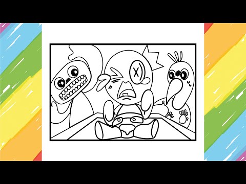 Garten of Banban 2 Coloring Pages / RAINBOW FRIENDS, BLUE a BABY?! VS Garten of Banban [NCS Release]