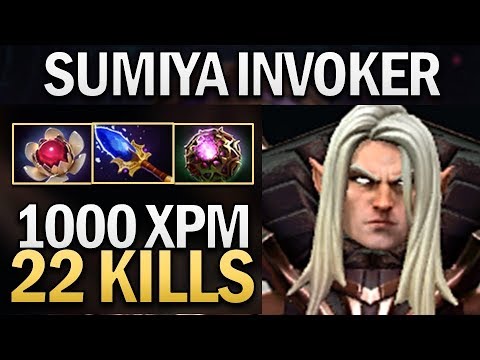 SUMIYA INVOKER WITH 22 KILLS AND 1000 GPM - DOTA 2 GAMEPLAY