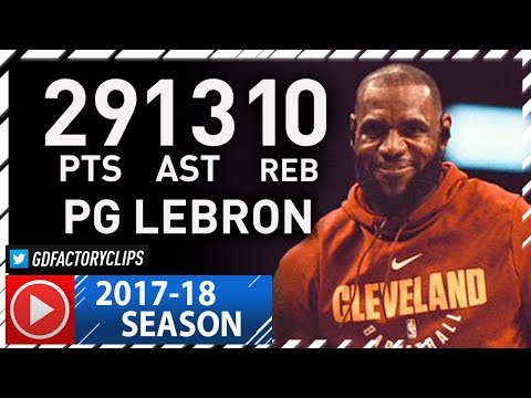 PG LeBron James Triple-Double Full Highlights vs Nets (2017.10.25) - 29 Pts, 13 Ast, 10 Reb