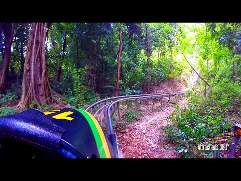 [HD] Jamaican High Speed Bobsled Ride through the Jungle - Mystic Mountain Jamaica