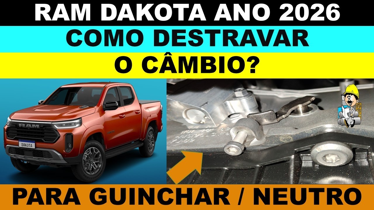Ram Dakota ano 2026 como destravar o câmbio para guinchar?
