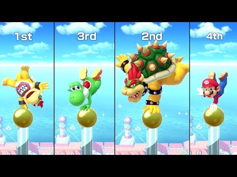 Super Mario Party Minigames - Bowser Jr. vs Mario vs Bowser vs Yoshi