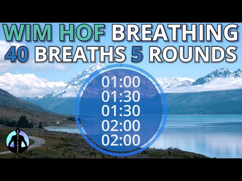 Wim Hof Guided Breathing Session - 5 Rounds 40 Breaths For Complete Beginners Prolonged No Talking