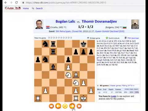An official match included in world record as N: 27. GM Bogdan Lalic 1/2 FM Tihomir Dovramadjiev.