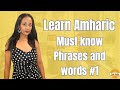 Learn Amharic Most Important Amharic Phrases and Words | How to speak Amharic Language | Ethiopia #1