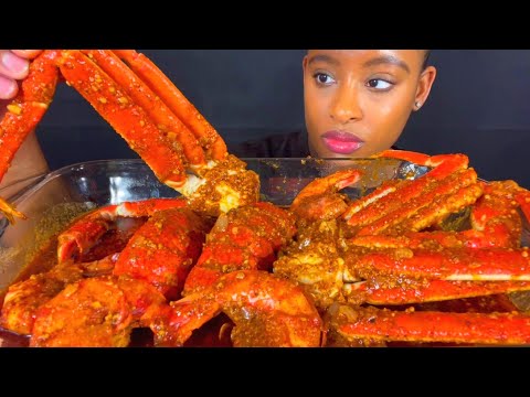 ASMR Real Mukbang 먹방 Snow Crab Seafood Boil Lobster Tails Huge Shrimp ASMR Eating Show