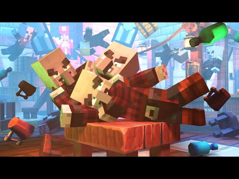 Villager Vs Pillager Part 6 [Bar Fight] Minecraft Animation