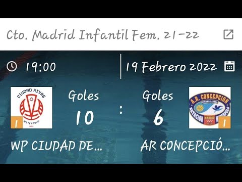 INFANTIL FEMENINO WP CIUDAD DE RIVAS VS AR CONCEPCIÓN C LINEAL  19/02/2022
