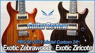 Video thumbnail for [Guitar Review] PRS SE 2019 Custom24 Exotic Ziricote & Zebrawood Model by Music Force Official