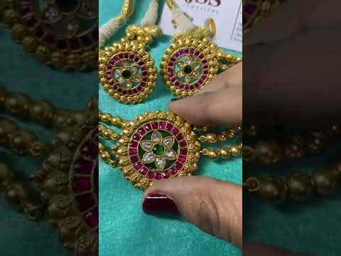 Gold plated 92.2 silver kundan pendant