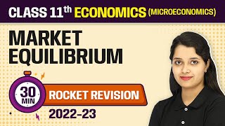Market Equilibrium 30 Minutes Revision | Class 11 Economics (Microeconomics) Chapter 5