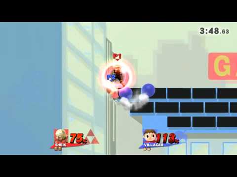 Smash 4 Sheik vs Villager - For Glory - Trying out some Sheik