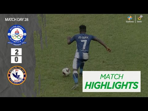 WATCH ACCRA GREAT OLYMPICS VS BEREKUM CHELSEA MATCH HIGHLIGHTS | WK28