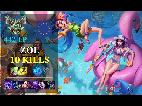 Zoe Bot vs Jhin - 10 kills - Fjgyqwjsaqxcaa EUW Grandmaster (442 LP) Patch 11.3