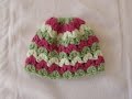 VERY EASY crochet cluster baby hat tutorial ...
