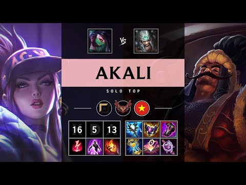Akali Top vs Tryndamere - VN Grandmaster Patch 25.09