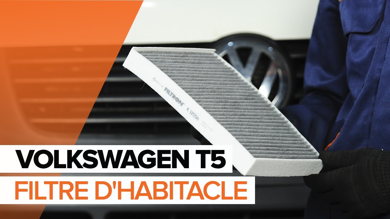 Comment changer : filtre d'habitacle sur VW Multivan T5 - Guide de remplacement