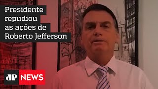 Bolsonaro dá declaração sobre prisão de Roberto Jefferson: ‘Quem atira em policial é bandido’