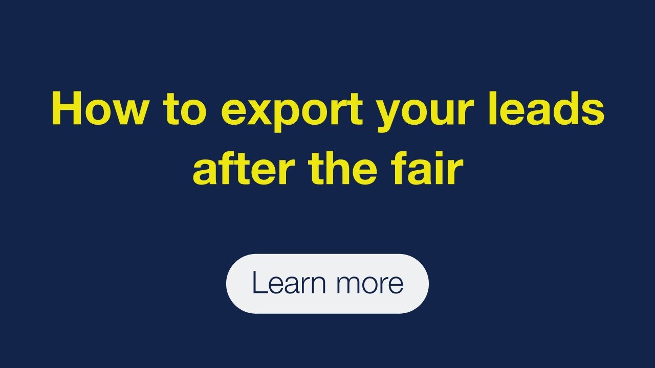 How to export your leads after fairs?