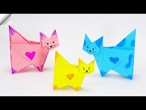 Cute Paper CAT Moving paper toys Paper crafts