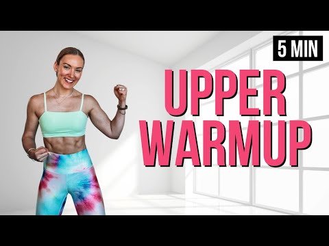 5 Min UPPER BODY Warmup Routine For Home | NO JUMPING & NO REPEAT