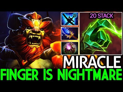 Miracle- [Lion] 20 Stack Finger is Nightmare Solo Mid Gameplay 7.21 Dota 2