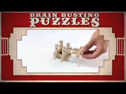 Brain Busting Puzzles - 4 Classic Wooden Puzzles - The Box