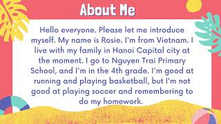 30 Bài Thuyết Trình Tiếng Anh Tiểu Học| Topic: Self Introduction