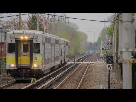 RARE: LIRR 2 car SFCC set tows Bilevel through Bethpage