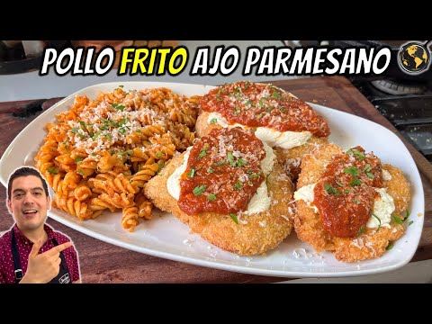 Como hacer Pollo FRITO al PARMESANO con Salsa Marinara | Cocina Universal