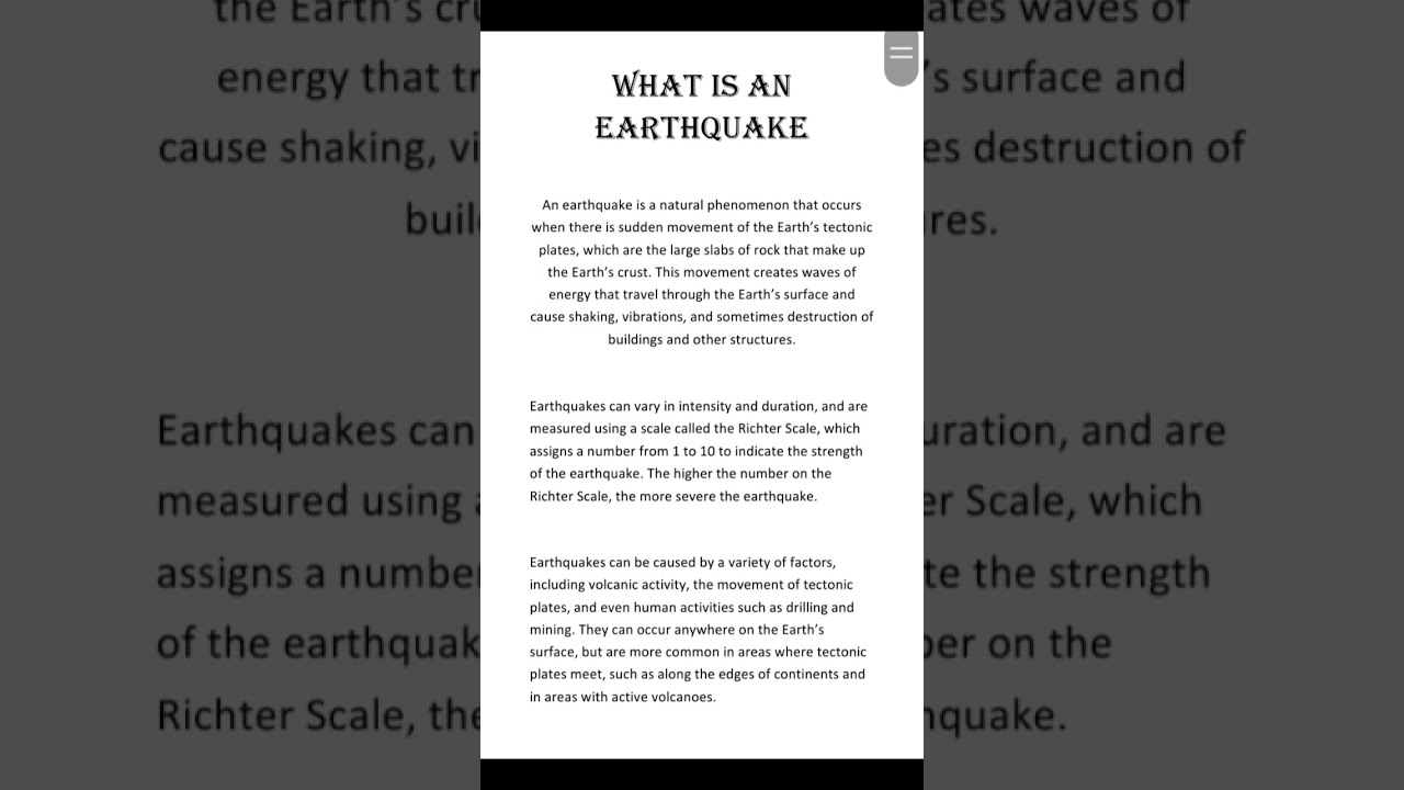 What is an earthquake.#earth #earthquake #what