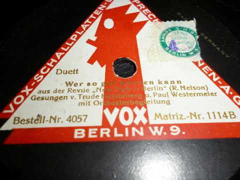 Trude Hesterberg, Paul Westermeier, Nelson-Revue "NewYork - Berlin", 1922