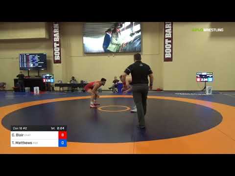 2018 Marine Corps US Open/UWW Junior Freestyle 86 Con 16 #2 - Chasen Blair (Unat) Vs. Tyler Matthe