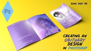 How to design an obituary / funeral program in Adobe Photoshop