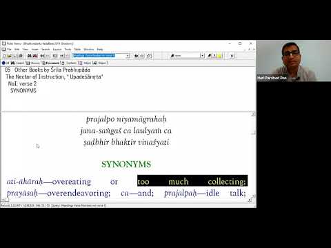 Sri Upadeshamrta (Nectar of Instruction) - Seminar by HG Hari Parshada Prabhu - Part 2